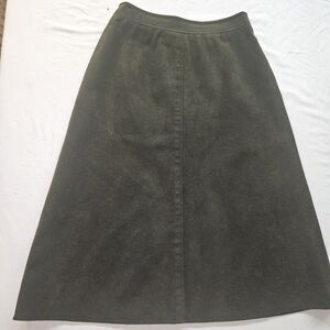Vintage Bruestle Alcantara Iganto Suede Skirt Midi A-Line West Germany